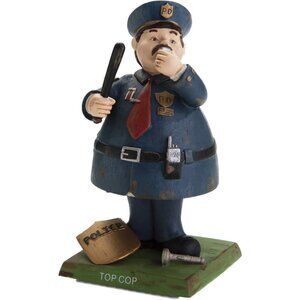 Top Cop Police Officer Bobble Head Doll Handpainted by Guyz RUSS